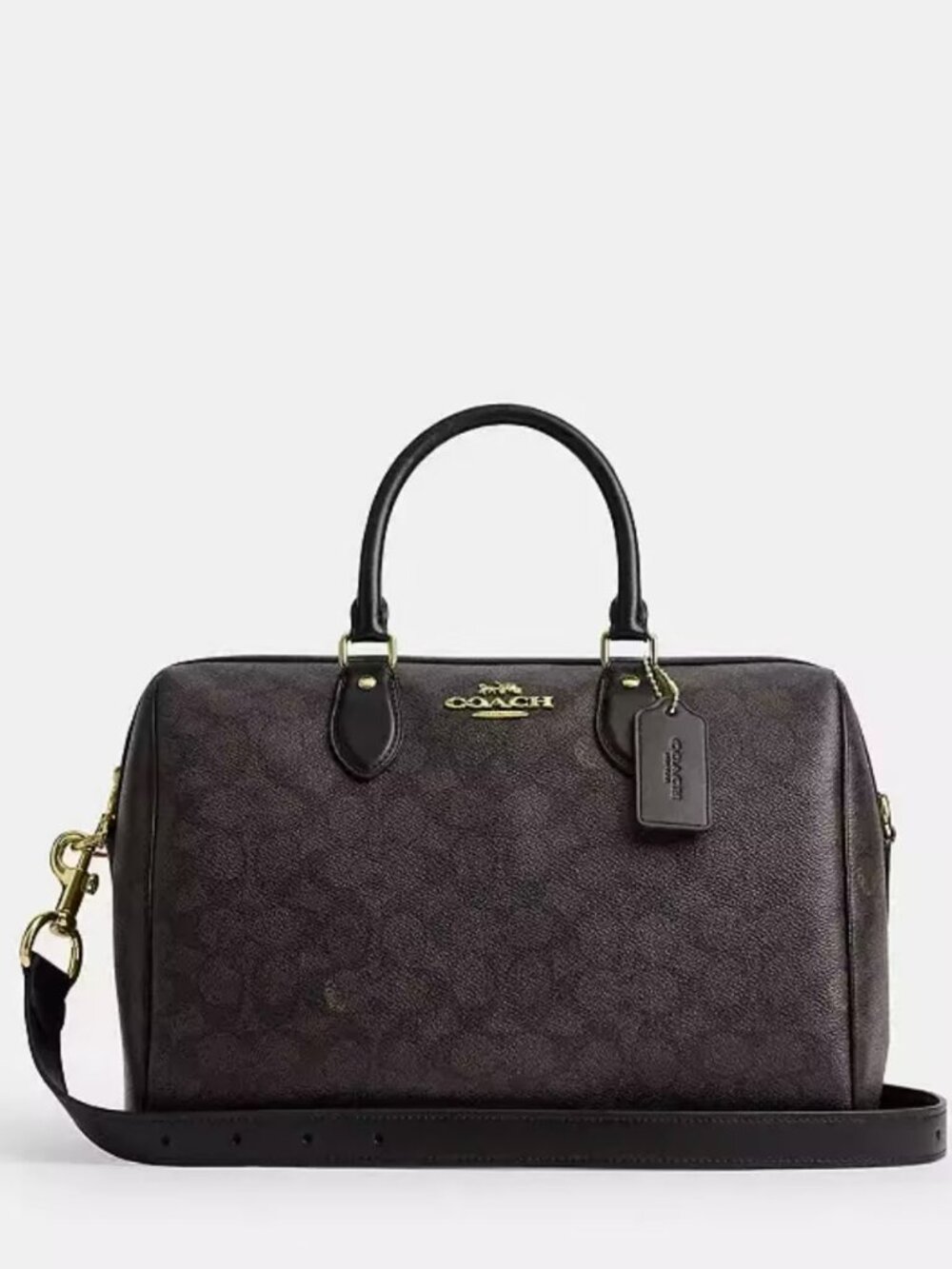 coach Rowan Large Satchel Bag In Signature Canvas cey74